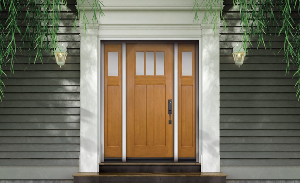 White Mexicano Half Lite Front Door
