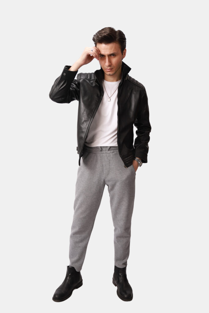 men's leather jacket