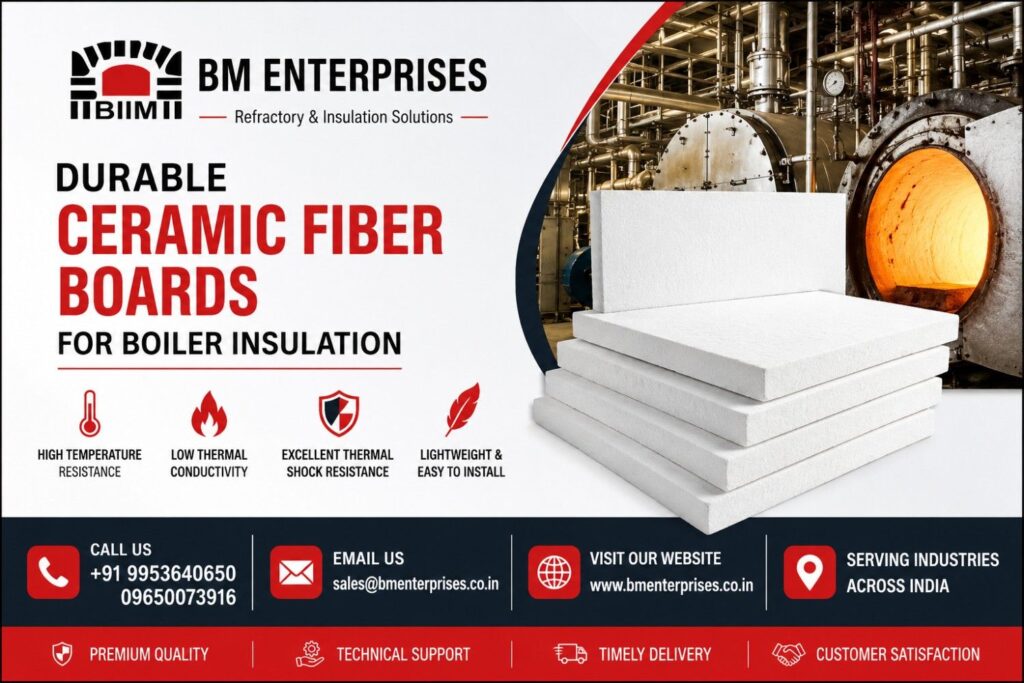 durable ceramic fiber boards for boiler insulation