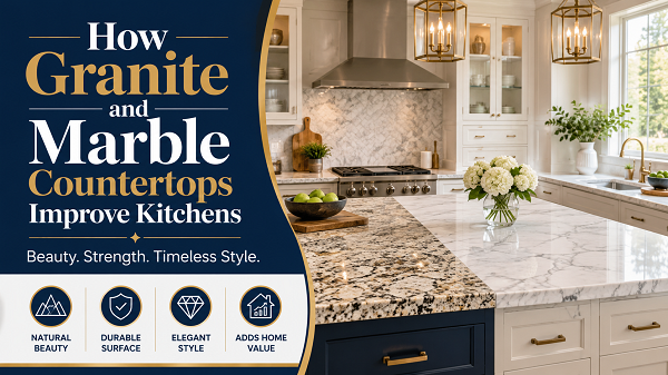 granite and marble countertops elevate kitchens
