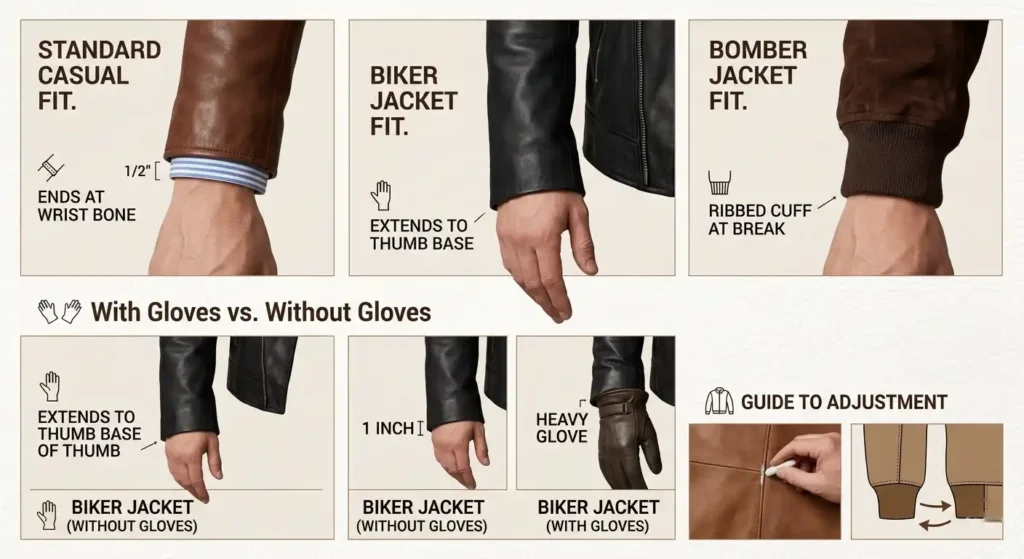 should leather jacket sleeves long