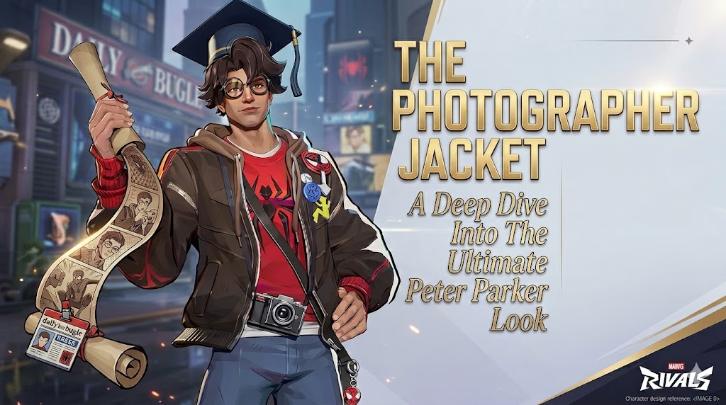 The Only Real-Life Version of the Marvel Rivals Peter Parker Photographer Jacket For Sale